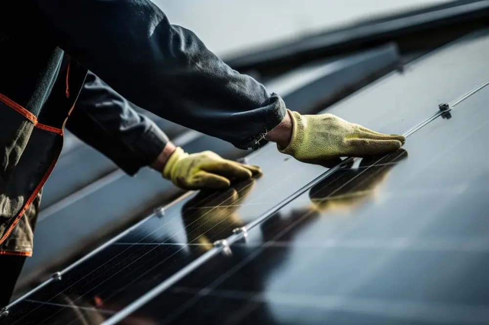 Pose de panneaux solaires à La Chartre-sur-le-Loir